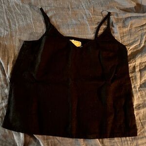 notPERFECTLINEN Black Camisole Top